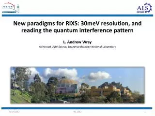New paradigms for RIXS: 30meV resolution, and reading the quantum interference pattern