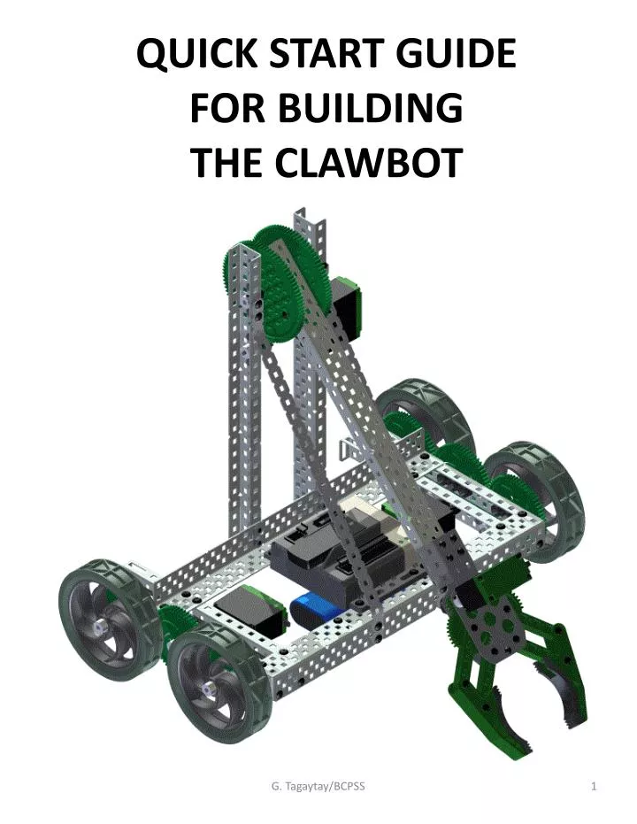 quick start guide for building the clawbot