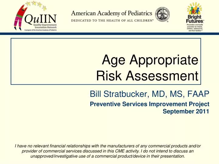 age appropriate risk assessment