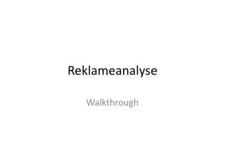 reklameanalyse