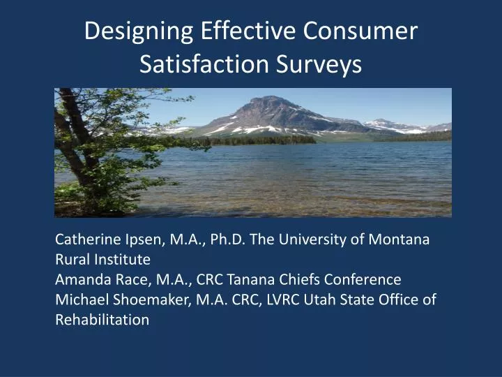 designing effective consumer satisfaction surveys