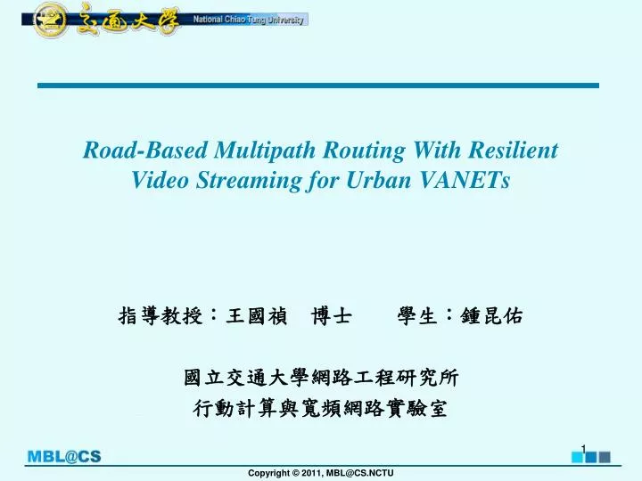 road based multipath routing with resilient video streaming for urban vanets
