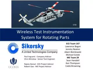 Wireless Test Instrumentation System for Rotating Parts