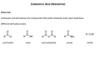 Carboxylic Acid Derivatives