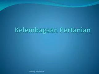 kelembagaan pertanian