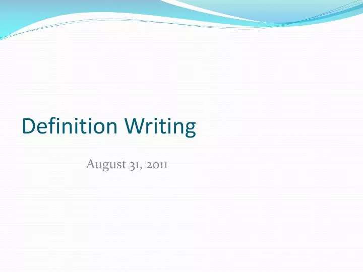 definition writing