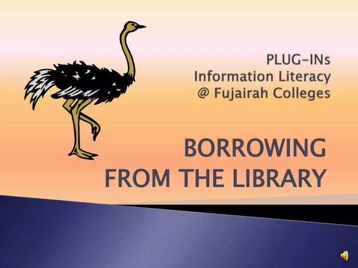 plug ins information literacy @ fujairah colleges