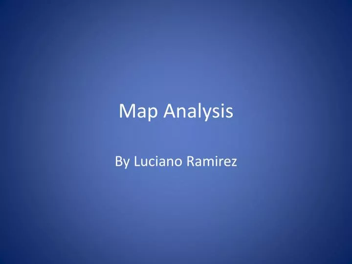 map analysis