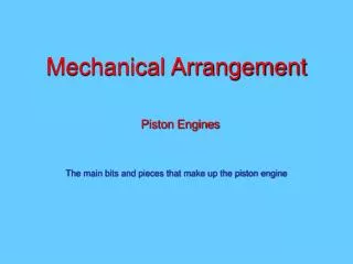 Mechanical Arrangement