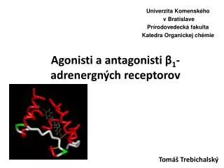 Agonisti a antagonisti β 1 -adrenergných receptorov