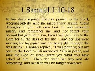 1 Samuel 1:10-18
