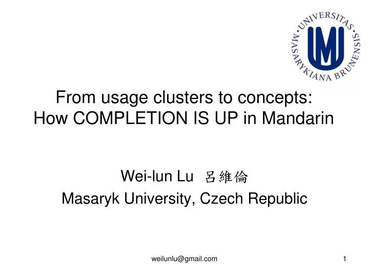 from usage clusters to concepts how completion is up in mandarin