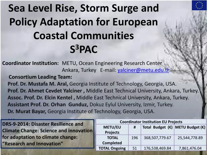 sea level rise storm surge and policy adaptation for european coastal communities s 3 pac