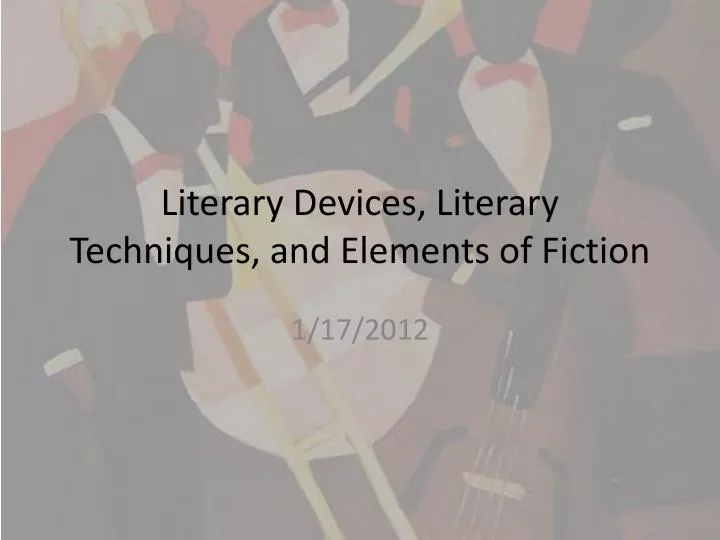 literary devices literary techniques and elements of fiction