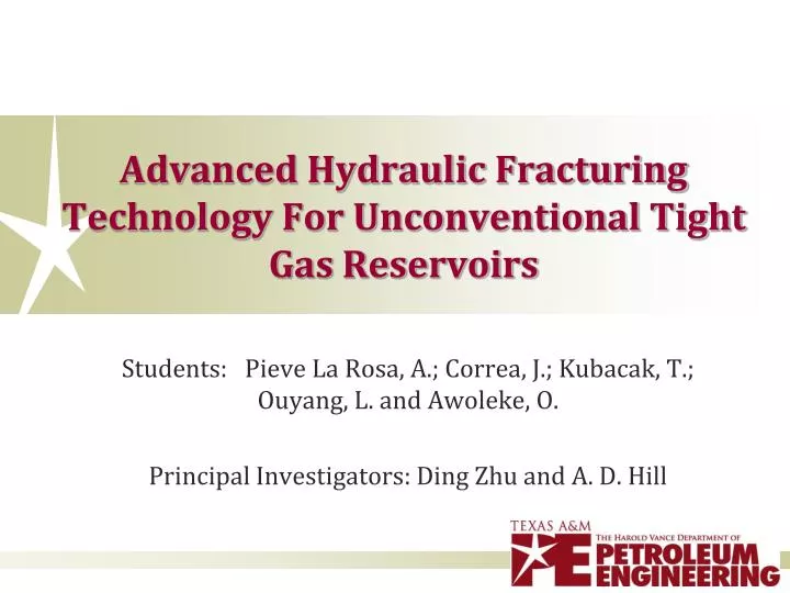 advanced hydraulic fracturing technology for unconventional tight gas reservoirs
