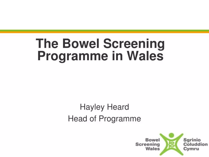 the bowel screening programme in wales