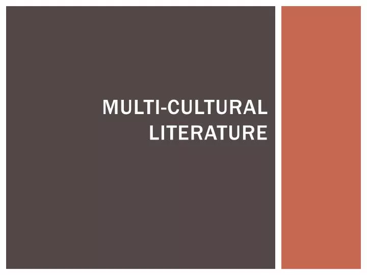 multi cultural literature