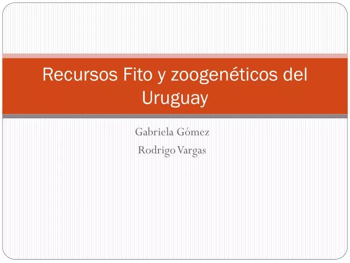 recursos fito y zoogen ticos del uruguay