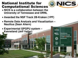 National Institute for Computational Sciences