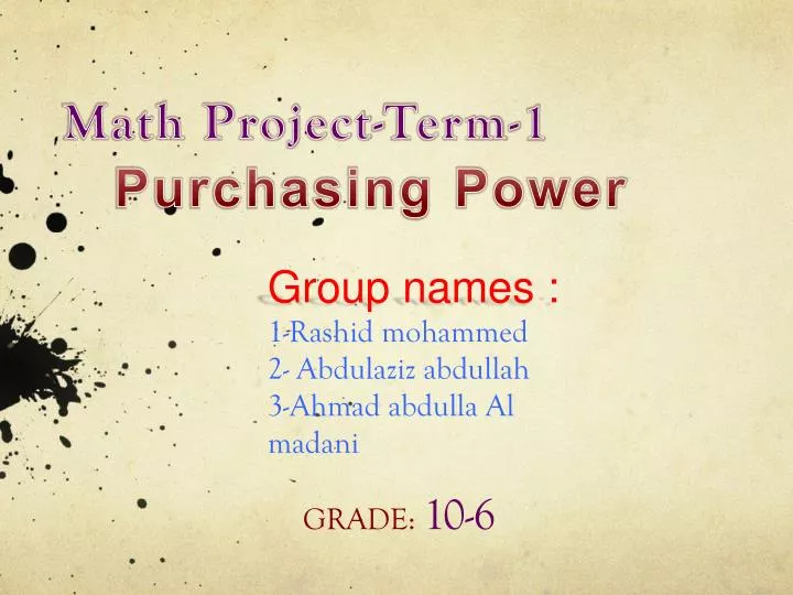 math project term 1