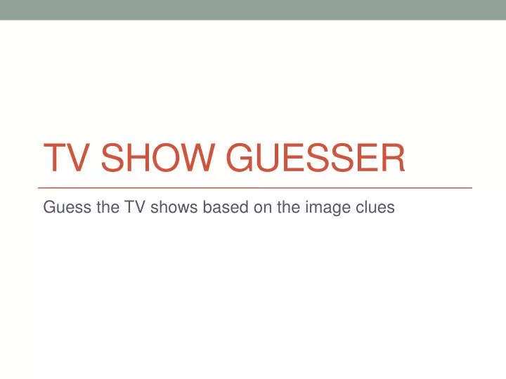 tv show guesser