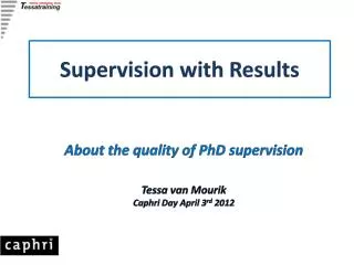 Supervision with Results