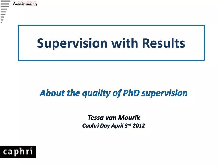 supervision with results