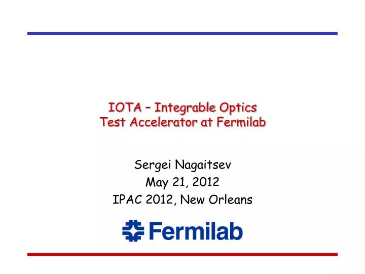 iota integrable optics test accelerator at fermilab