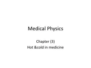 Medical Physics