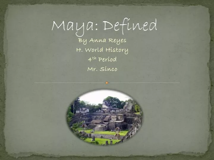 maya defined