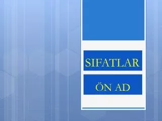 SIFATLAR