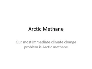 Arctic Methane