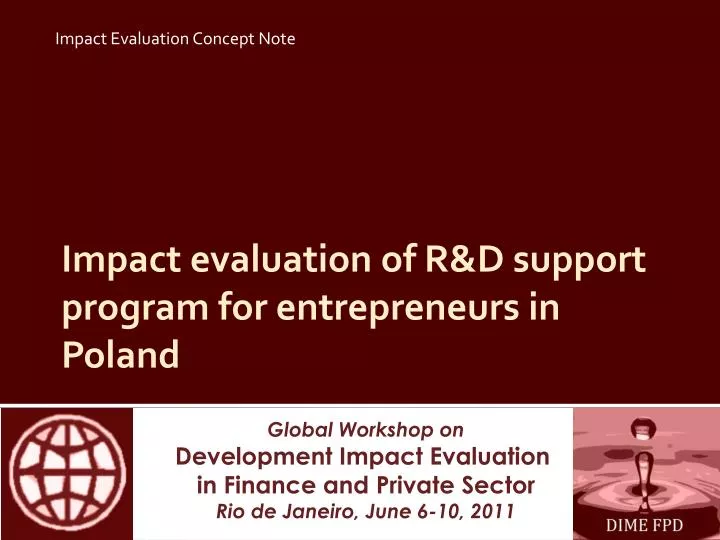 impact evaluation of r d support program for ent repreneurs in poland