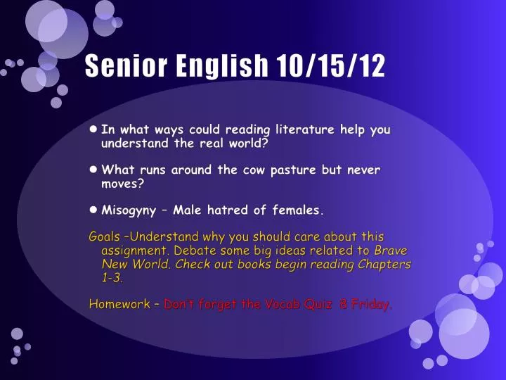 senior english 10 15 12