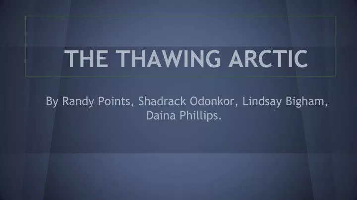 the thawing arctic
