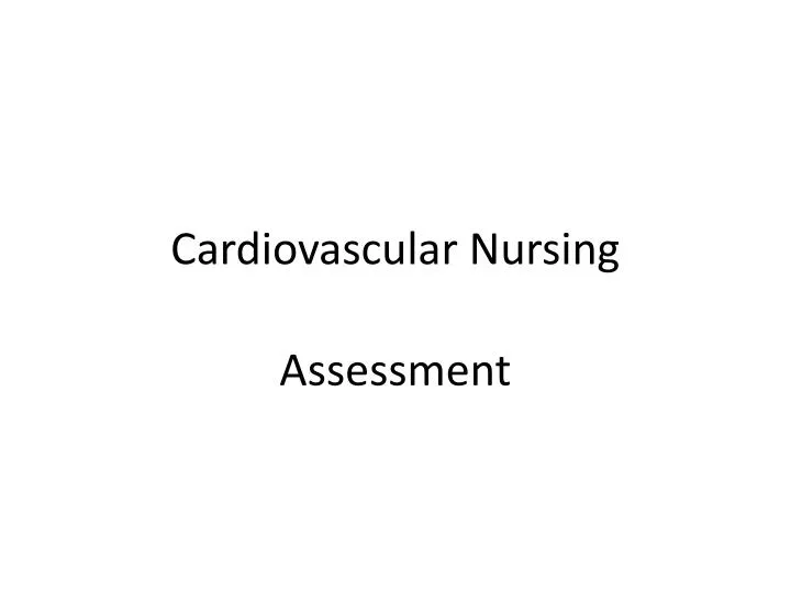 cardiovascular nursing