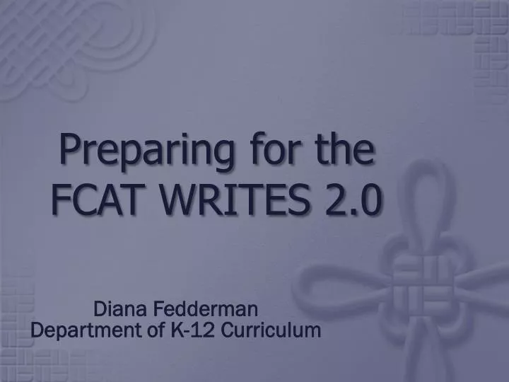 preparing for the fcat writes 2 0