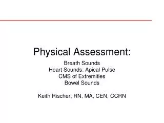 Physical Assessment: