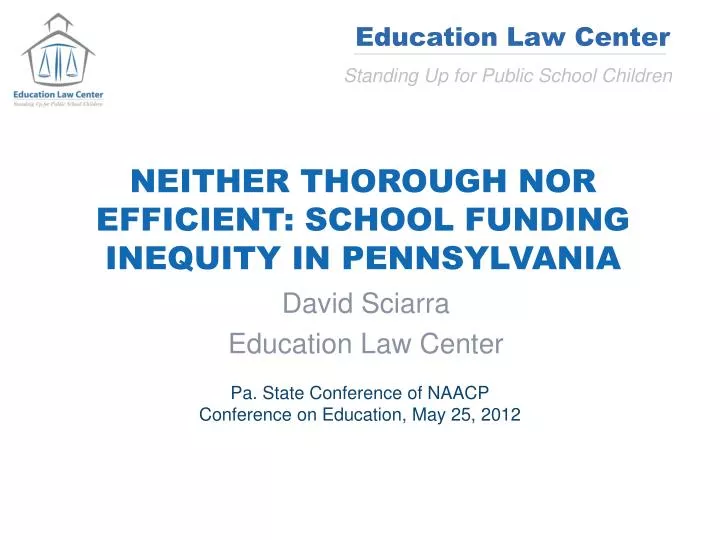 neither thorough nor efficient school funding inequity in pennsylvania