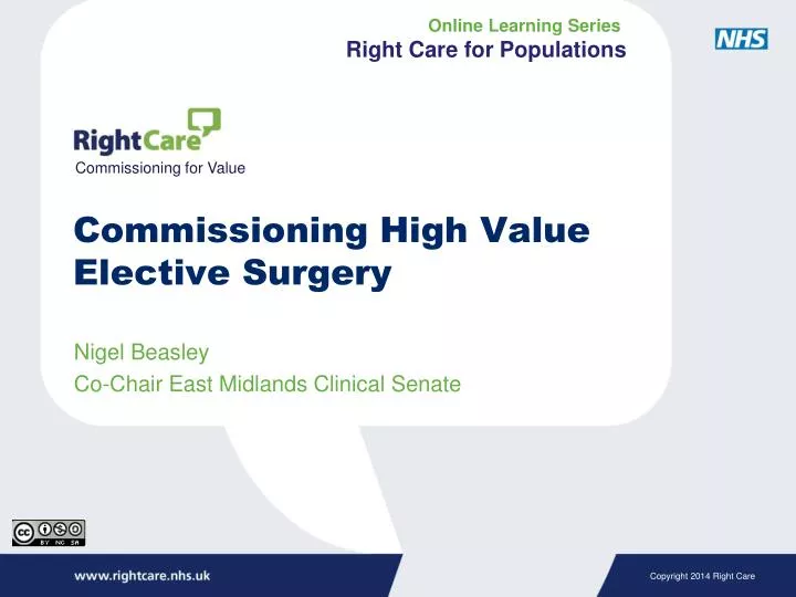 commissioning high value elective surgery