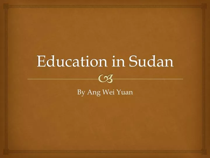 education in sudan