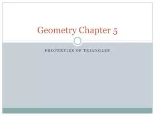 Geometry Chapter 5