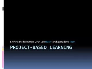 Project-Based Learning