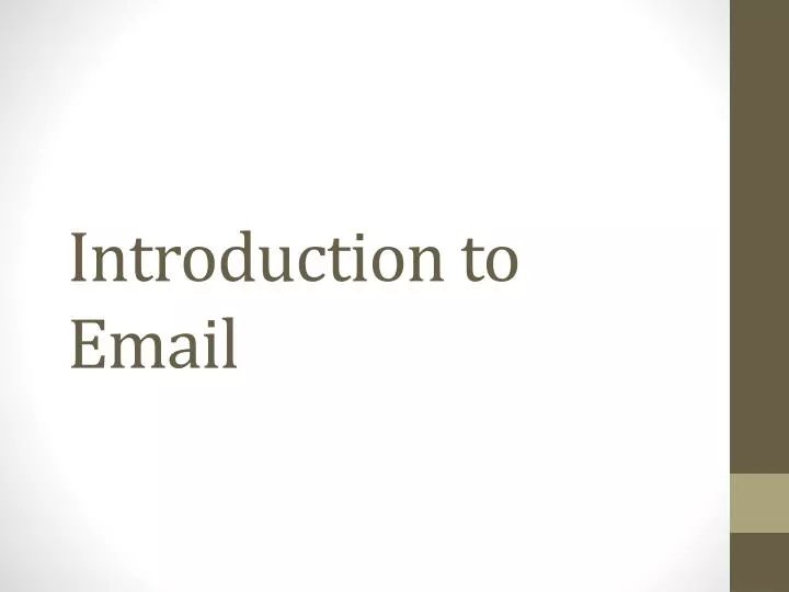 introduction to email