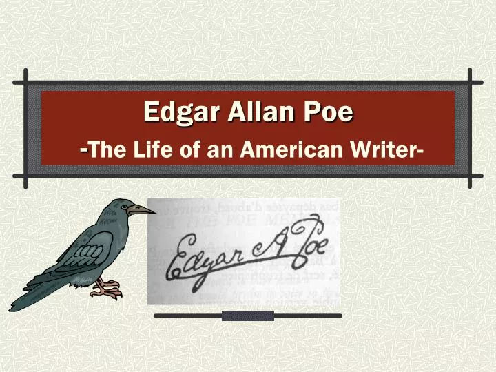 edgar allan poe the life of an american writer