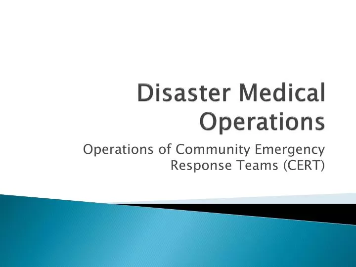 disaster medical operations