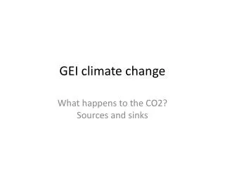 GEI climate change