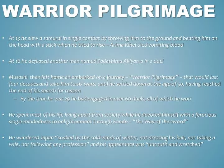 warrior pilgrimage
