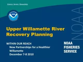 Upper Willamette River Recovery Planning