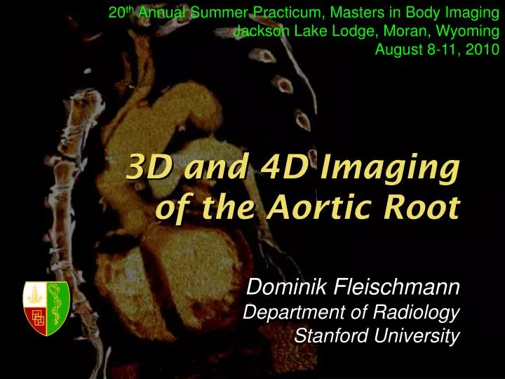 3d and 4d imaging of the aortic root